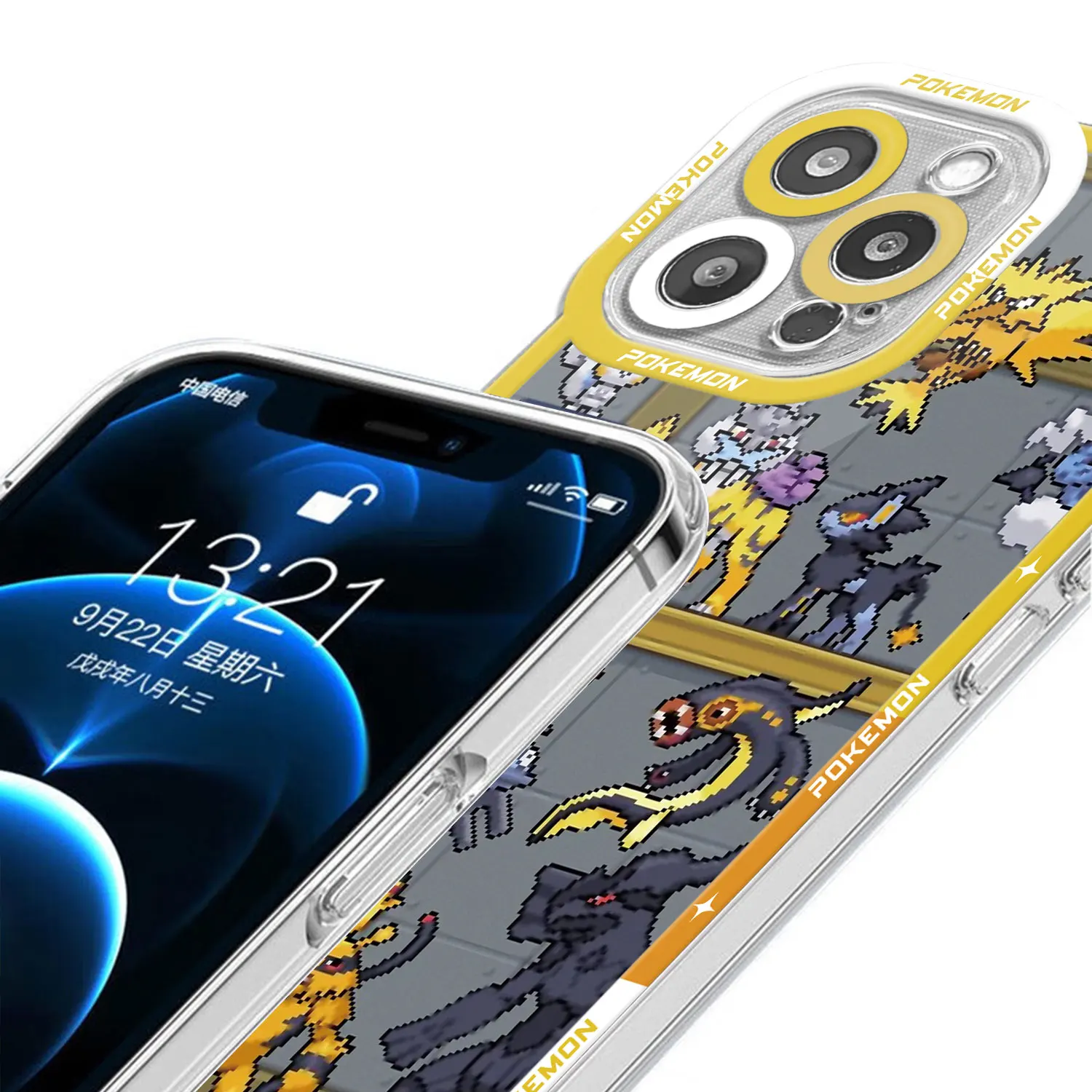 Чехол Pokemon Pixel Art для iPhone 15 14 Pro Max 13 12 11 XR XS X 8 7 6 6S Plus SE 2020 прозрачный мягкий чехол