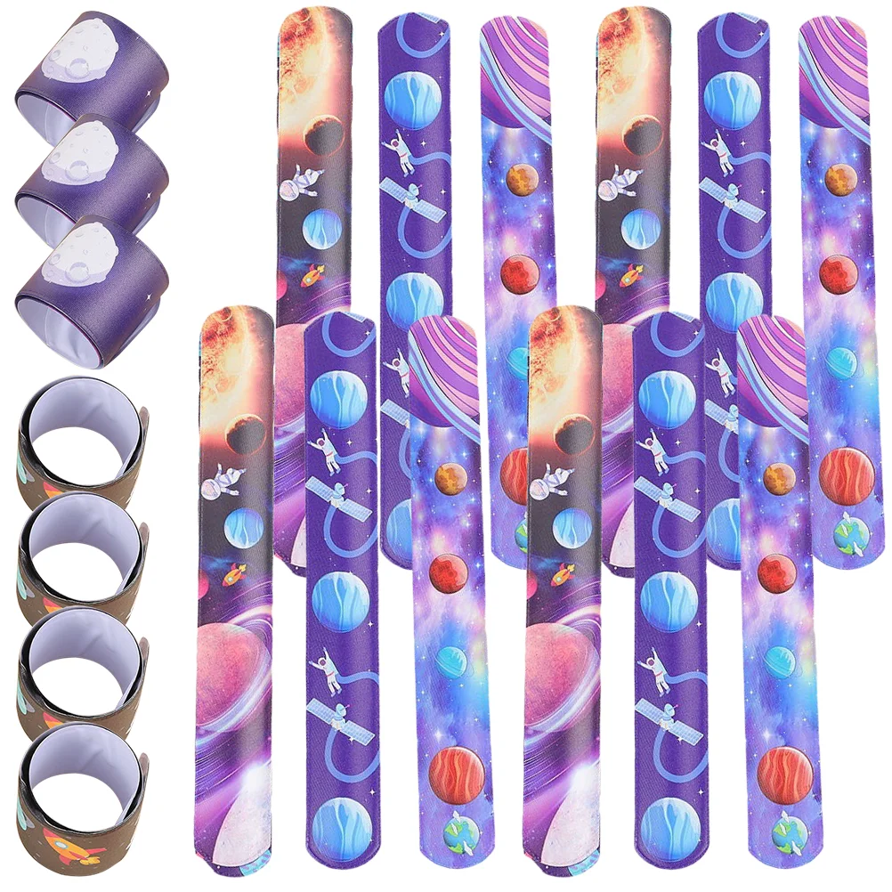 

24 Pcs Papa Circle Funny Kids Toy Party Slap Bracelet Space Interesting Children Accessory Pvc Compact Toys