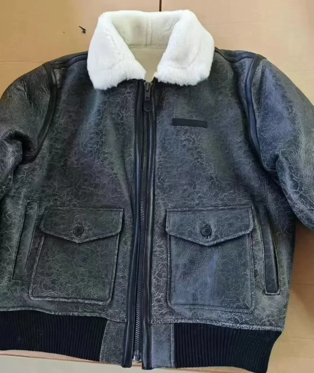 AVIREX осенний новый список европейский мех из овечьей кожи мужская теплая