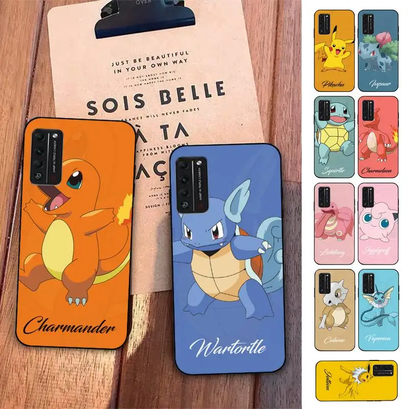 

BANDAI Cute Pokemon Phone Case for Huawei Honor 10 i 8X C 5A 20 9 10 30 lite pro Voew 10 20 V30
