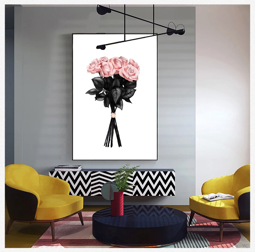 

Настенная картина в скандинавском стиле, минималистичное украшение для гостиной, модный постер в стиле Одри Хепберн с пузырями, черный и бе...