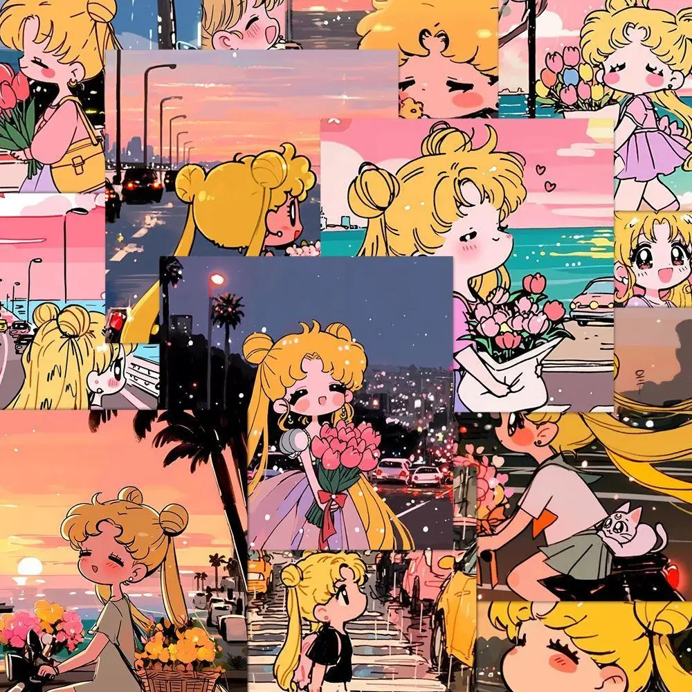 59 шт. красивый солдат Сейлор Мун Цукино Усагес водостойкая наклейка чашка воды