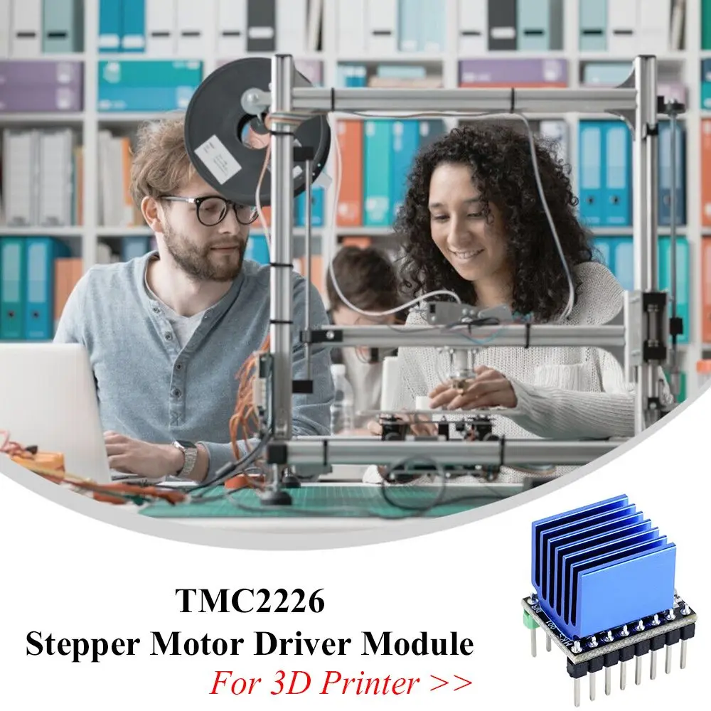 

Durable Professional Metal 3D Printer Accessories TMC2226 Driver Stepper Motor Driver Module Mainboard Heat Sink