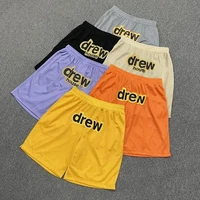 new drew men summer breeches shorts cotton casual bermudas black men boardshorts homme classic brand clothing beach shorts male