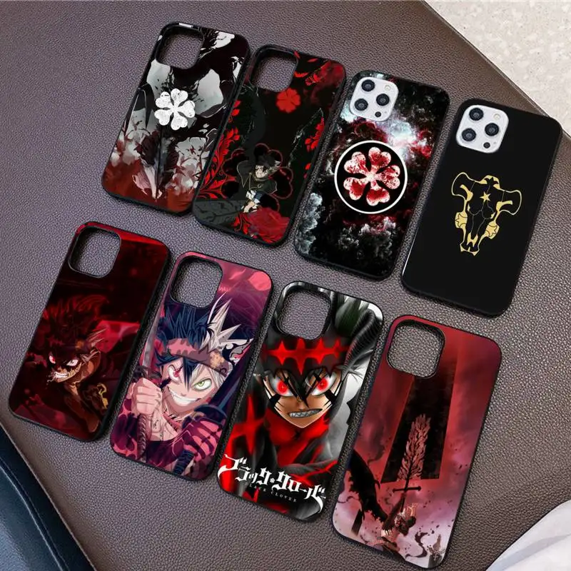 

Anime Black Clover Phone Case for iPhone 11 12 13 Mini Pro Max 8 7 6 6S Plus X 5 SE 2020 XR XS Back Cover