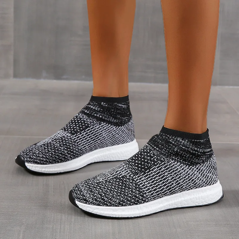 

Носки женские сетчатые с круглым носком, простая повседневная спортивная обувь, дышащие износостойкие, с плоской подошвой