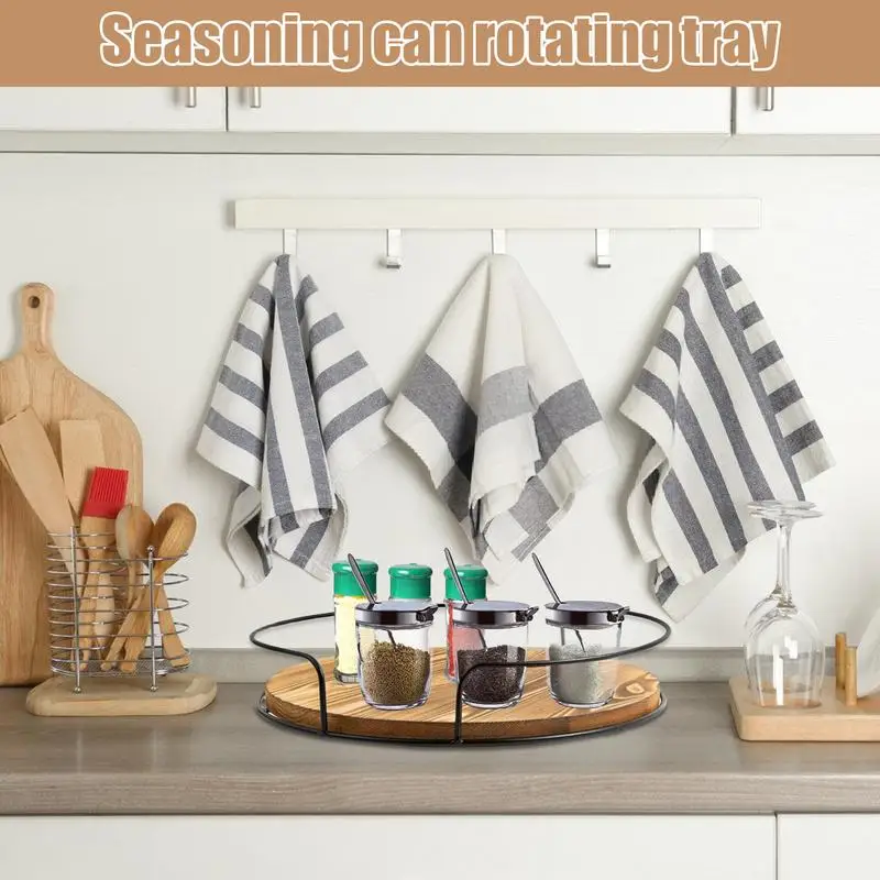 Кухонный вращающийся органайзер стойка для хранения на столешницу