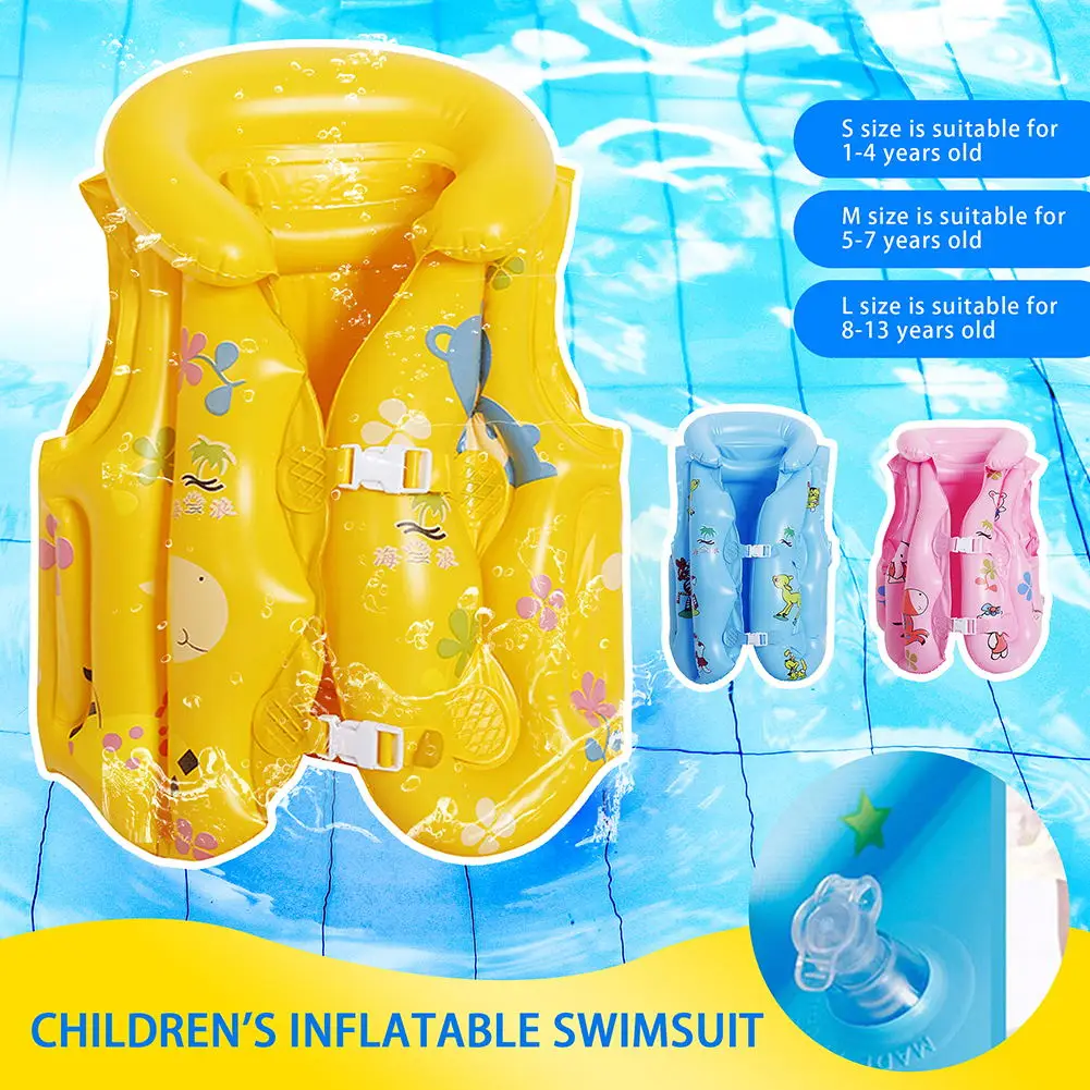 

Age Childs Baby Inflatable Safety Lifeguard Vest Inflatable Life Outdoors Sport Accessories Safety Products Learn Swim Boating