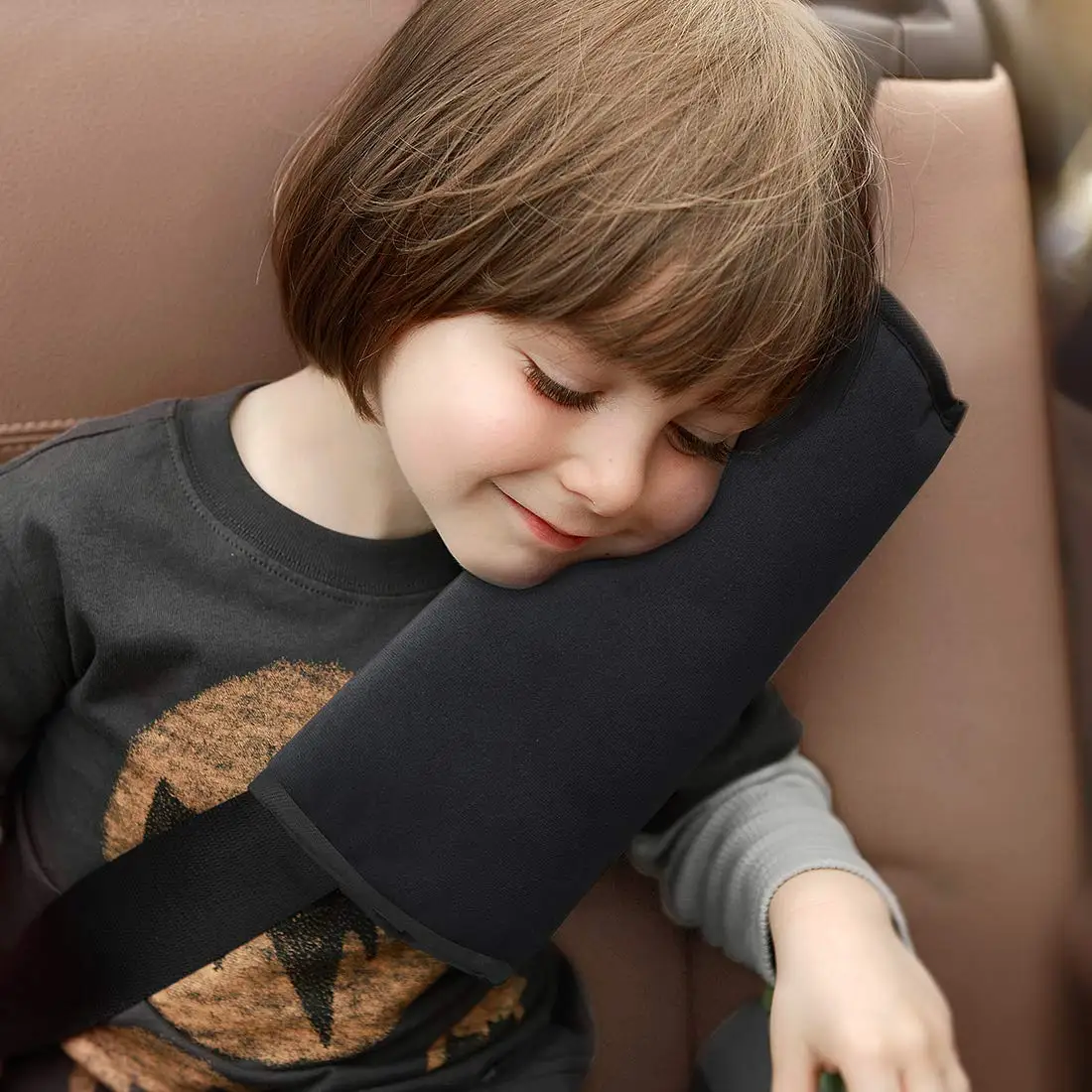 Seat Belt Pillow for Kids, Extra Soft Support Travel Pillow for Head Neck and Shoulder in Car, Universal Carseat Strap Cushion