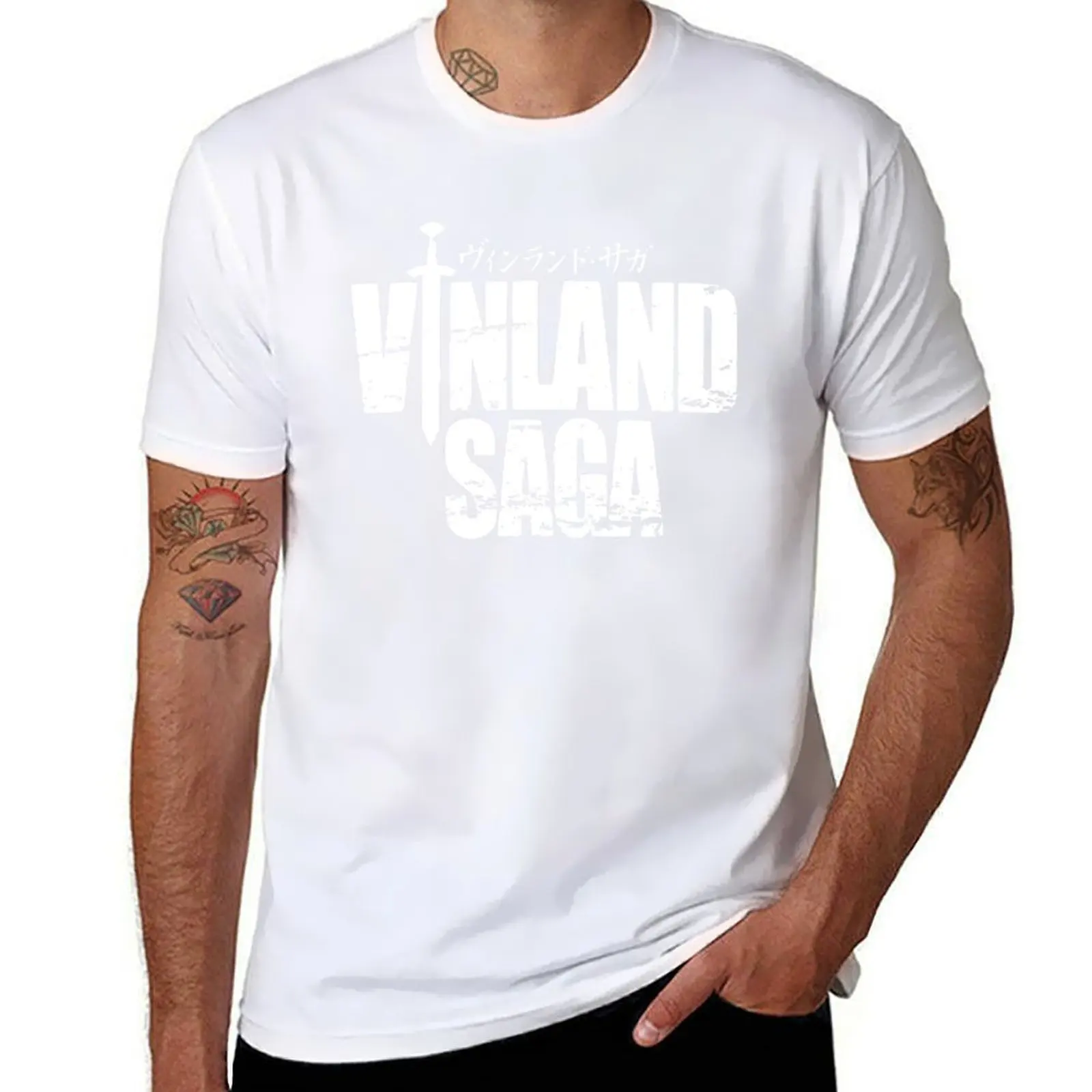 Фото Футболка Vinland Saga, мужская хлопковая футболка Essential, футболка №1