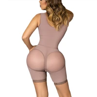 womens shapewear double button sleeveless skims body shaper with eye n hook daily use bodysuit compression garment