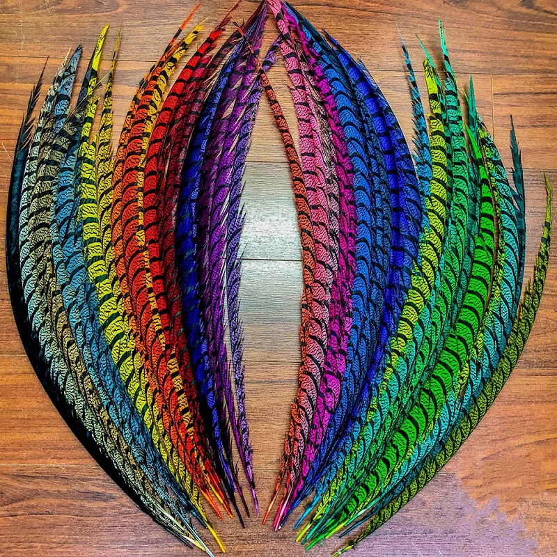 

10Pcs/Lot Natural Zebra Pheasant Tail Feathers For Crafts Super Long 75-80cm Carnival Accessories Plumes Decoration
