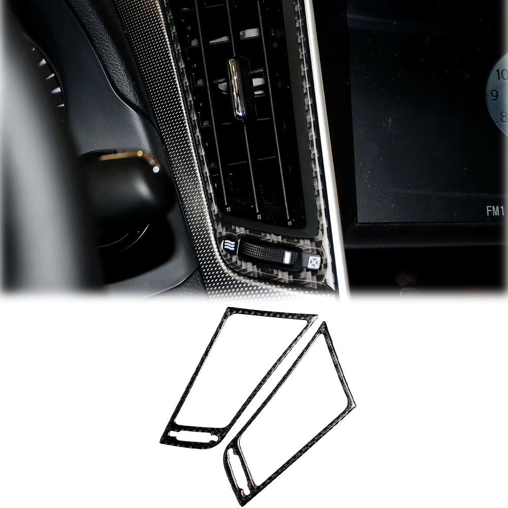 

Central Air Vent Outlet Frame Decoration Cover Sticker Decal Trim for Infiniti Q50 2014-2020 Car Accessories Carbon Fiber