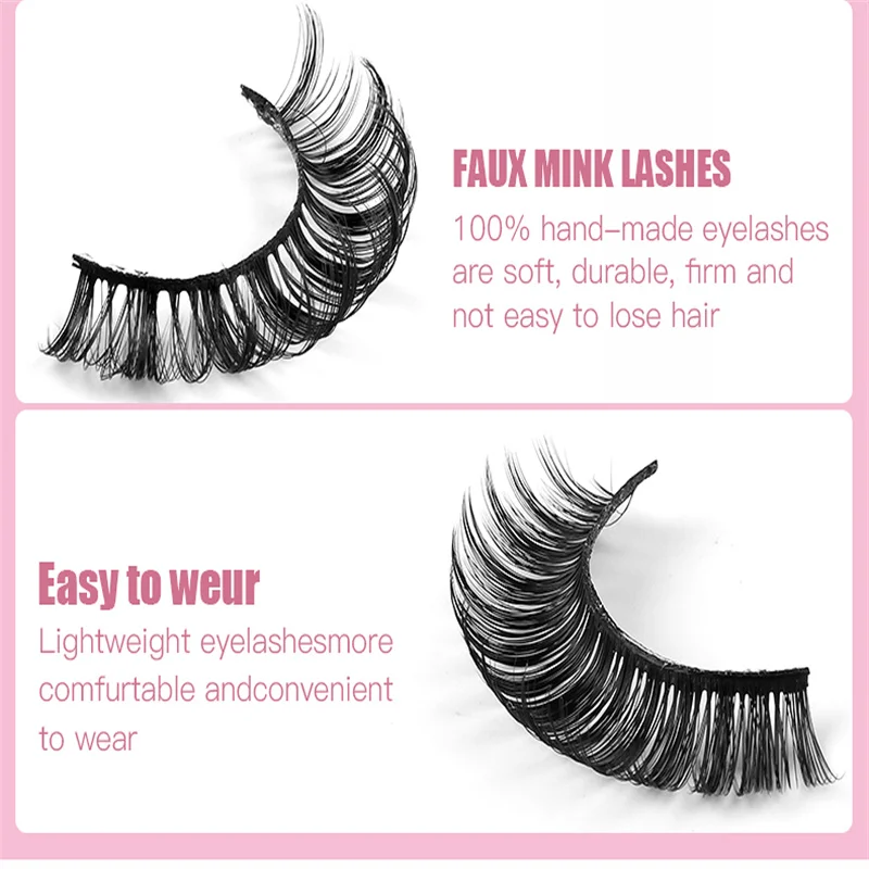 30 пар/лоток накладные ресницы из искусственной норки