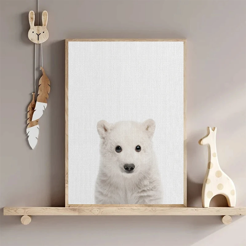 Плакаты с милыми животными Зебра ягненок каола жираф кролик пингвин печать на