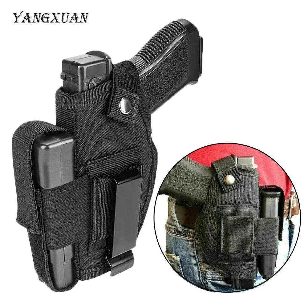 Gun Holster for Concealed Carry Handguns Pistol Holster IWB/OWB with Mag Pouch Tactical Holster With Clip Pocket Hidden Holsters