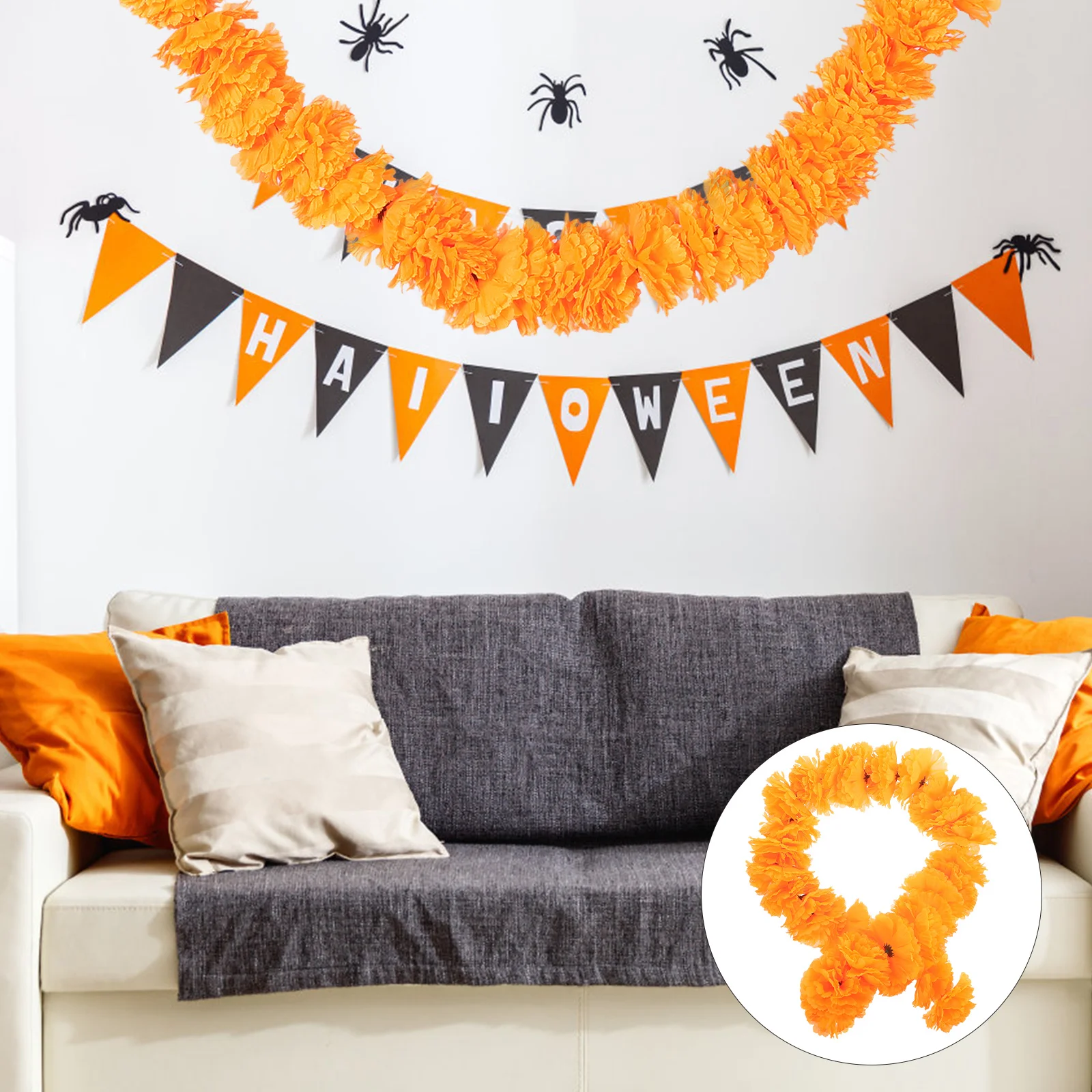 

Room Halloween Decorations Party Garland Mantle Unique Bedroom Kitchen Silk Cloth