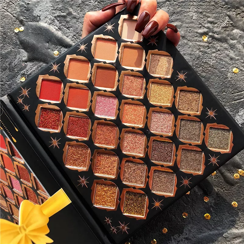 

NEW2023 Professional Metallic Shiny Eyeshadow Pallete 28 Color Matte Shimmer Glitter Pigmented Eyeshadow Palette Makeup Palette