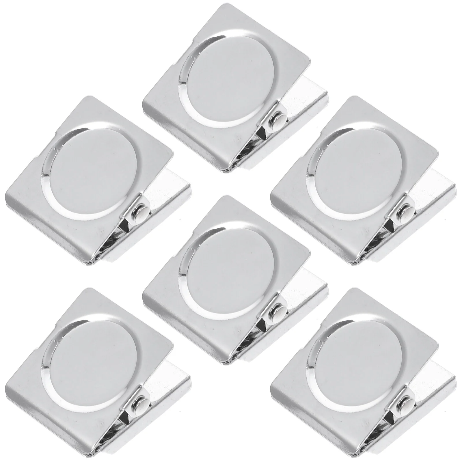 

6 Pcs Binder Portable Magnetic Clip Whiteboard Heavy Magnets Refrigerator Metal Memo Note Iron Duty