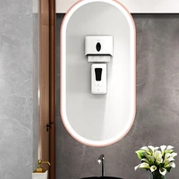 led lighted makeup mirror bathroom metal frame mirrors for bedroom lights korean decorarion aesthetic two way deco mural
