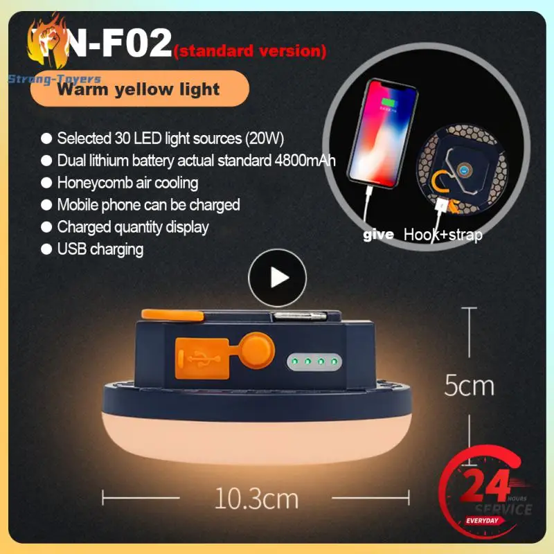 

Night Market Light 7200mah Rechargeable Lantern Portable Multi-function Camping Bulb Lamp Led Tent Light New Flashlight Home Hot