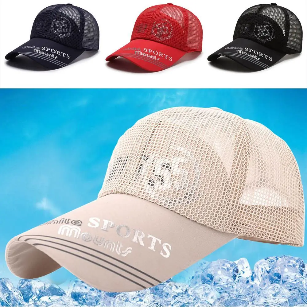 

Unisex Men Sports Sunscreen Baseball Hat Lengthened Brim Summer Full Mesh Breathable Hat Running Adjustment Visor Cap Sun Hat