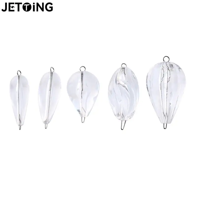 

5PCS Fly Fishing Lure Cast Sinker Slow Sinking Help Throwing Device Light Weight Bait Long Casting Booster With Snap