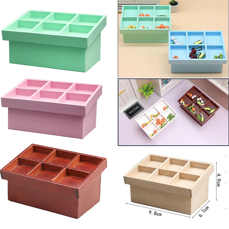 

1:12 Dollhouse Mini Supermarket Fruit and Vegetable Rack Display Shelf Model Furniture Accessories For Doll House Decor Kids Toy