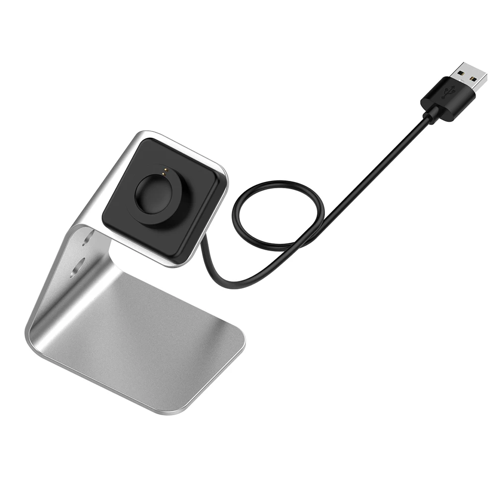 

Non Slip Charging Station Portable Aluminum Alloy USB Home Office Magnetic Stand Desktop 360 Degree Rotated For Fossil Gen 4 5