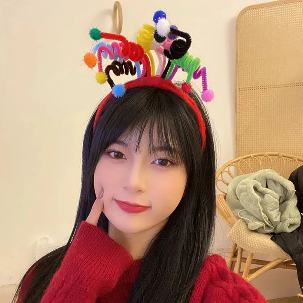 Ful Funny Headband Party Cloth Hair Clips Decoration For Home Spring Funny Headband