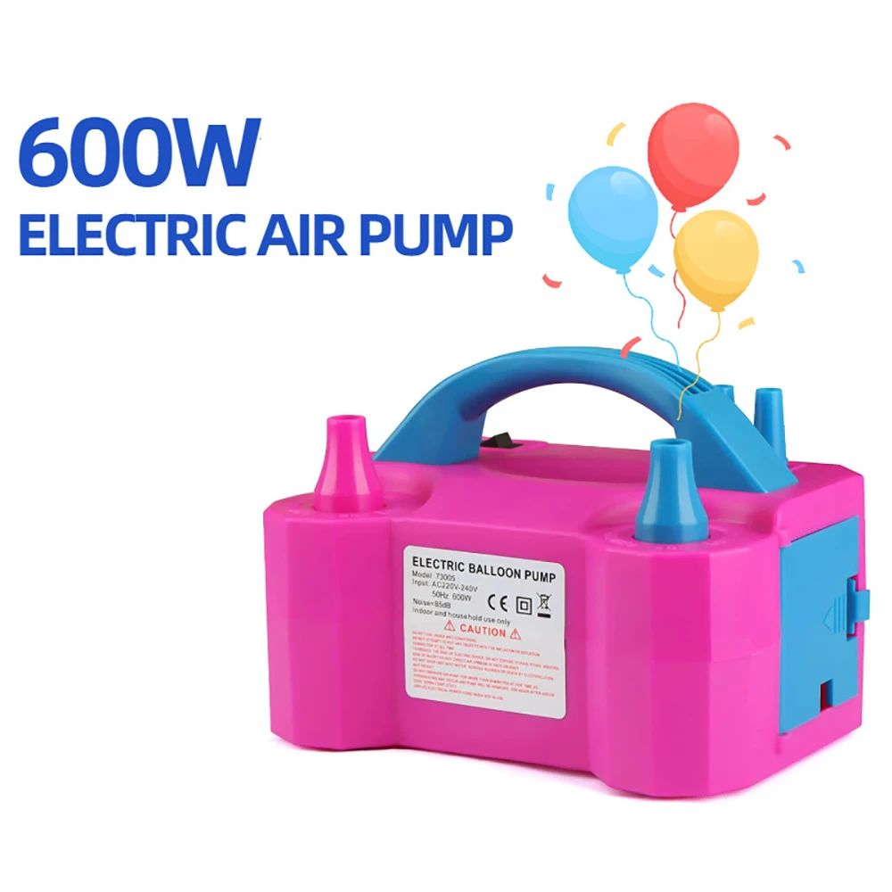 

AC 110V/220V Electric Balloon Pump Double-Hole Inflator Portable Inflatable Pump 400L/MIN 600W