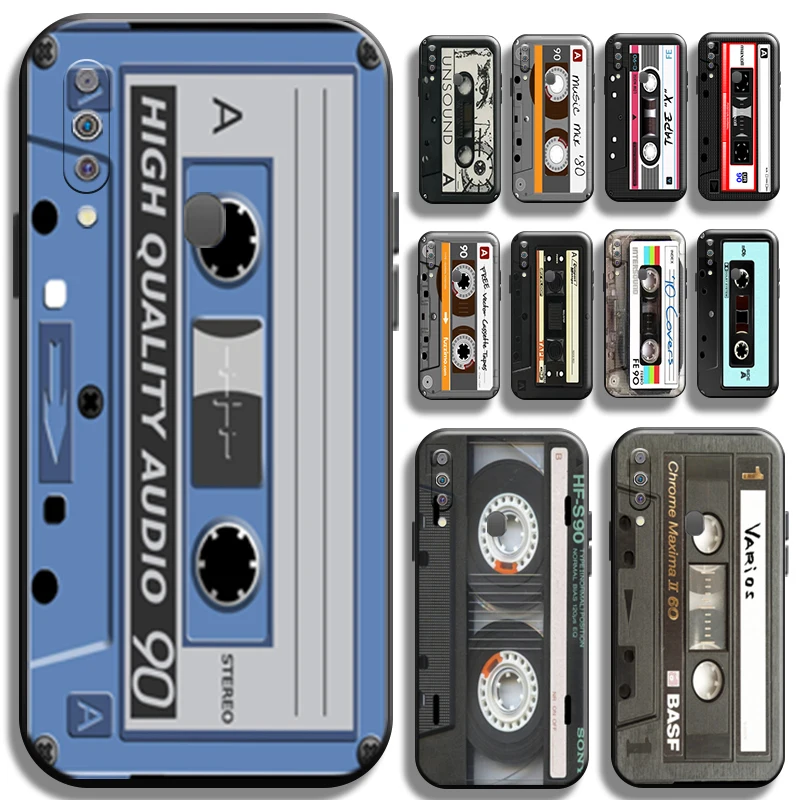 

Magnetic Tape Retro Cassette For Samsung Galaxy M30 M30S Phone Case Cover TPU Cases Full Protection Black Coque Shell
