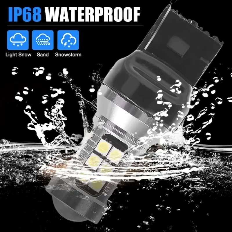 T20-27 Светодиодный 7440 WY21W W21W светодиодный лампы 7443 W21/5W T20 высокая яркость 3030SMD