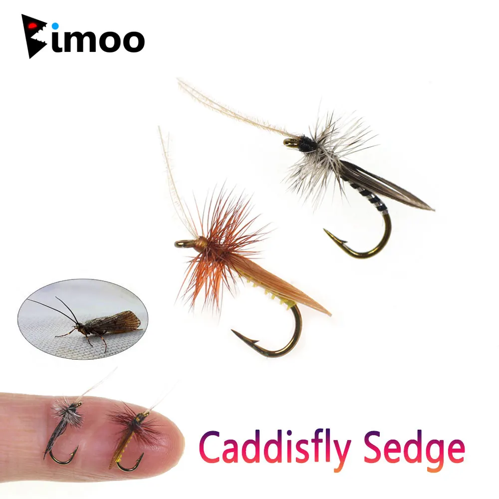 Bimoo Caddisfly Sedge Мушки для ловли форели 6 шт.
