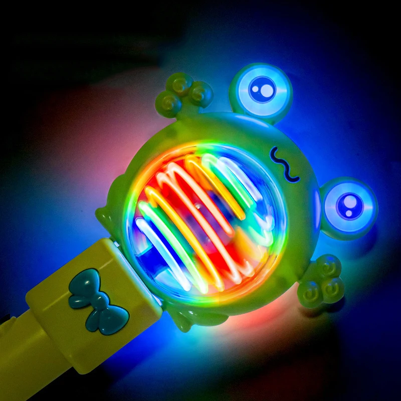 Детская музыкальная палочка Лягушка Мягкие резиновые уши кролик подсветка