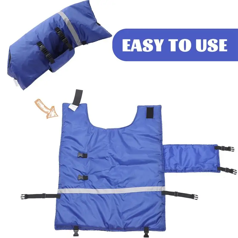 

1 шт., жилет на голени для фермы, теплая одежда, зимнее пальто, теплая одежда, устойчивая к простуде одежда для пастбища, теплоизоляционное па...