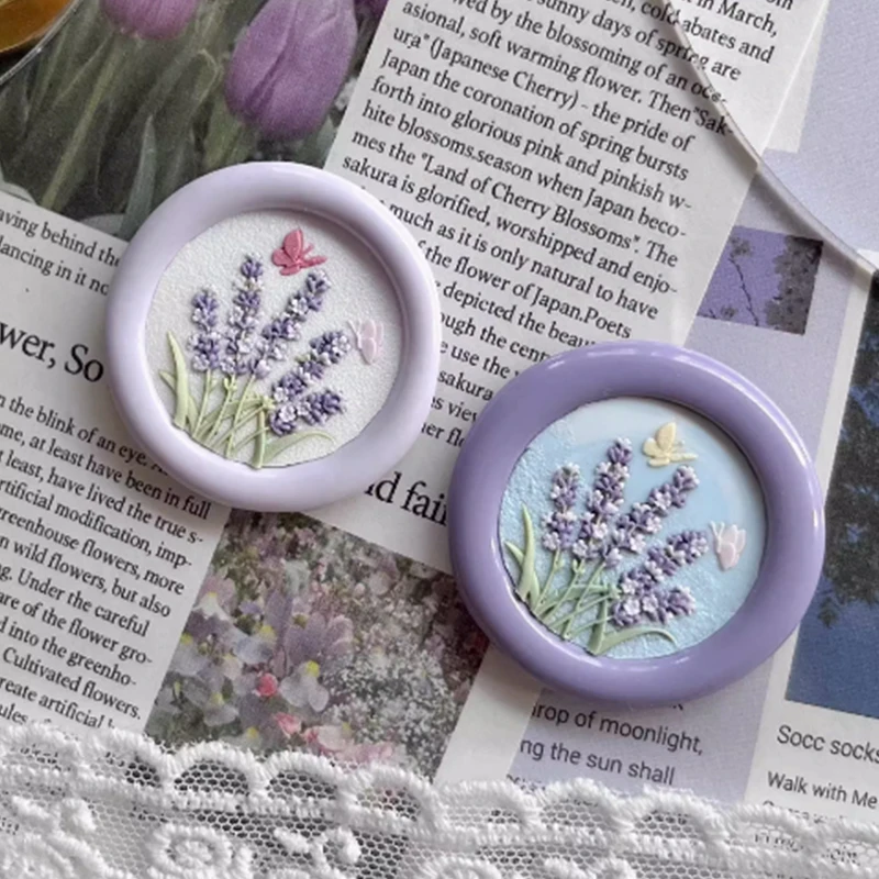 Печать лавандового огня штамп матовый лазерный рельефный воск для запечатывания