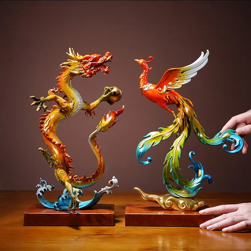 Медный дракон Феникс Чэнксиан Орнамент