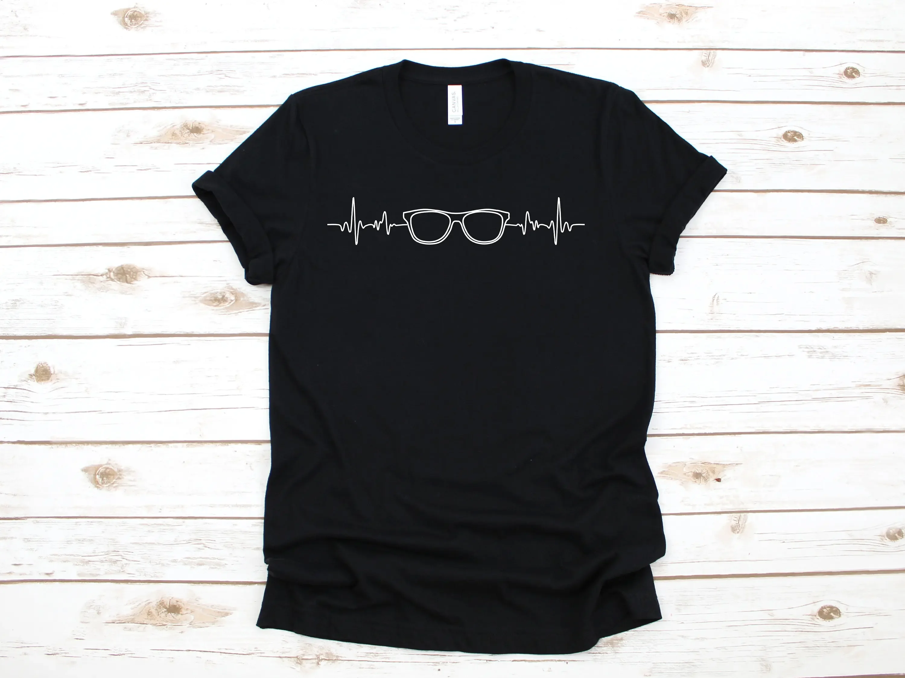 Camiseta de optometria latido del Heart gafas Fun ropa Linda