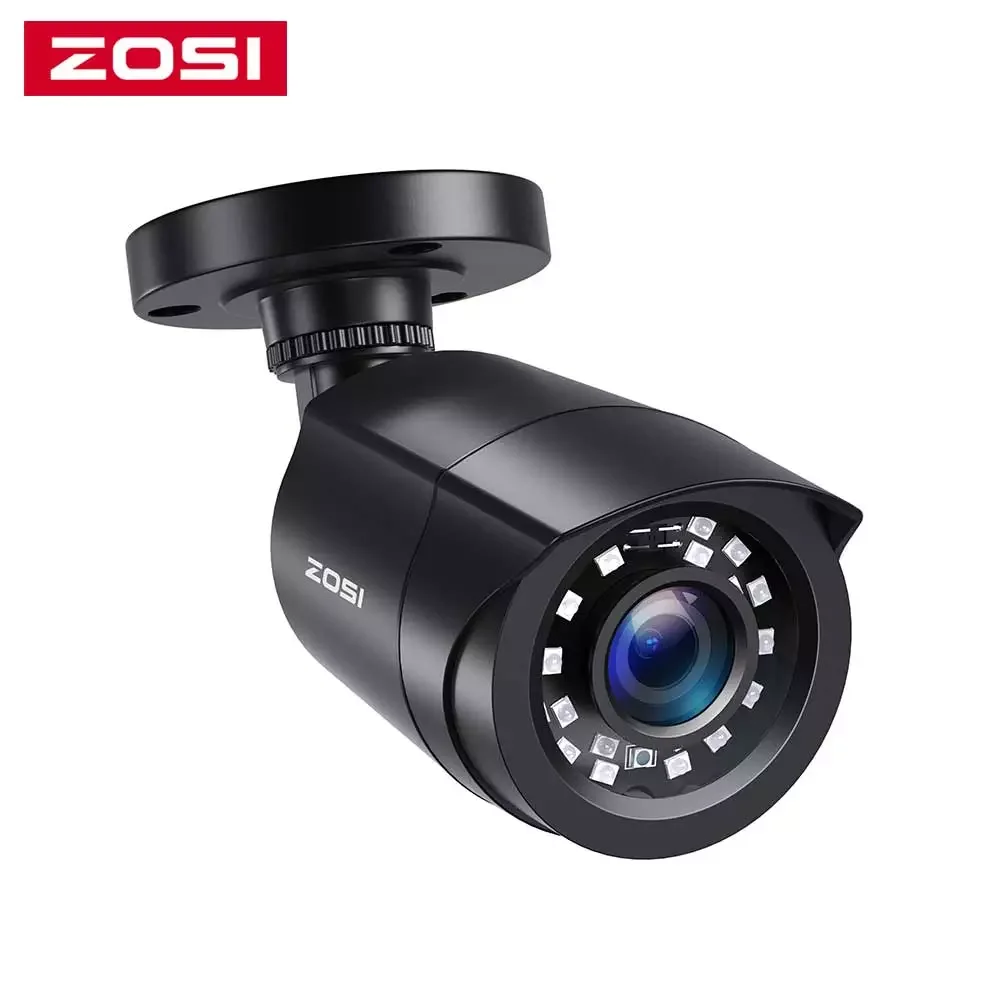 

ZOSI 1080P 4-in-1 CCTV Security Camera ,3.6mm Lens 24 IR LEDs,80ft Night Vision ,Outdoor Whetherproof Surveillance Camera