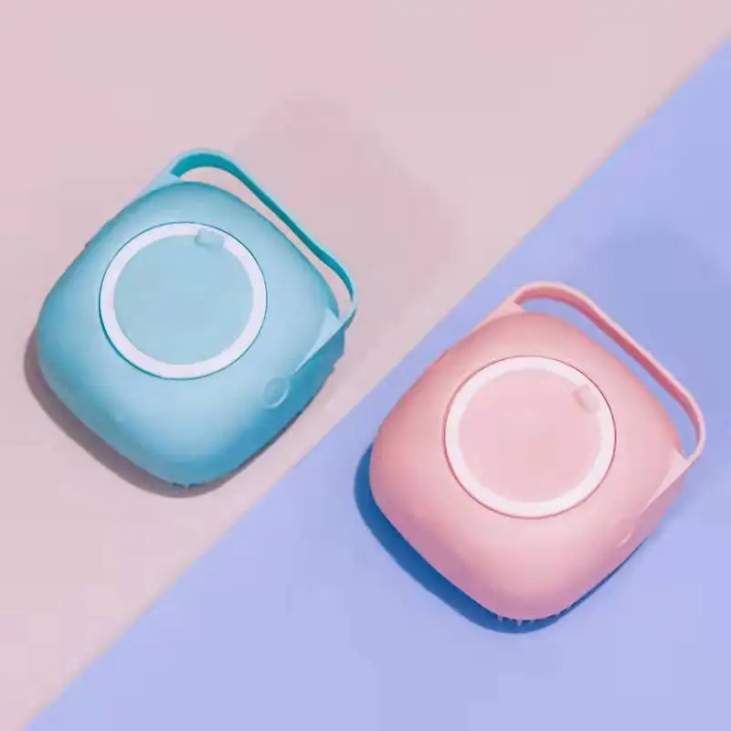 

Силиконовая щетка для ванной, безопасная мягкая щетка для шампуня, аксессуары для ванной, артефакт для ванной, Массажная щетка, товары для с...