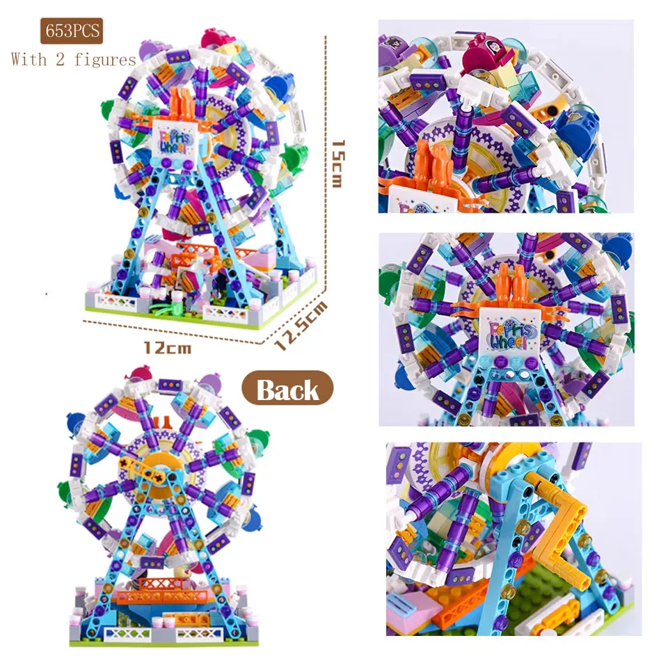3 Type Pirate ship Micro Building Blocks Mini Bricks Amusement Park Friends City Srteet view Toys for Children Gift |