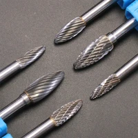 double cut hx type head tungsten carbide alloy rotary file tool point burr die grinder abrasive tool drill milling carving bit