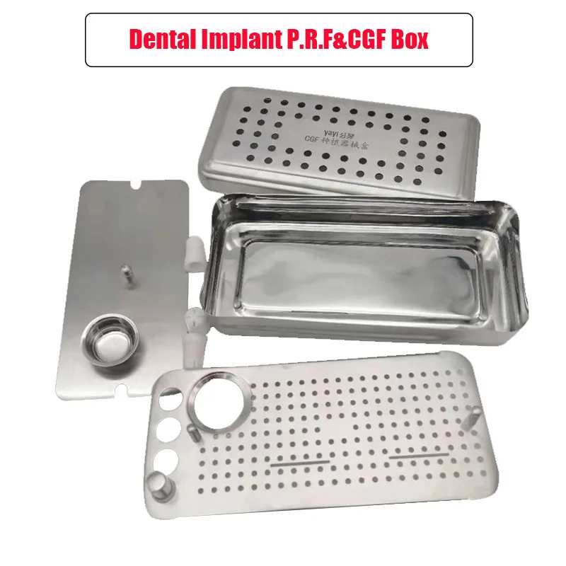 

Dental Stainless Steel PRF&CGF Speical Tool Box for Centrifuge /Platelet Rich Fibrin Set Bone Implant Surgery Membrane Kit
