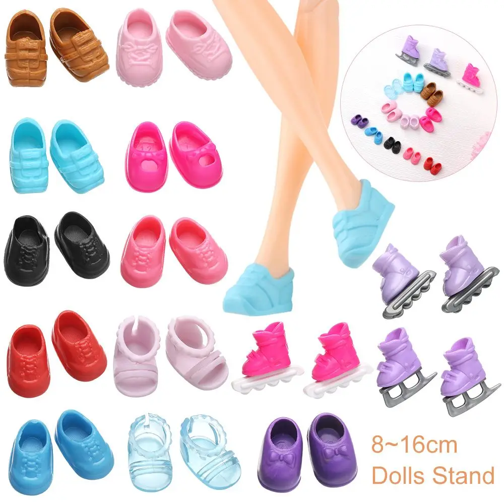 

Fashion Doll Shoes Boots for 8~16cm Dolls Stand Accessories General-Purpose for 1/8 Doll Body PVC Shoes PVC Doll Wear Sandals