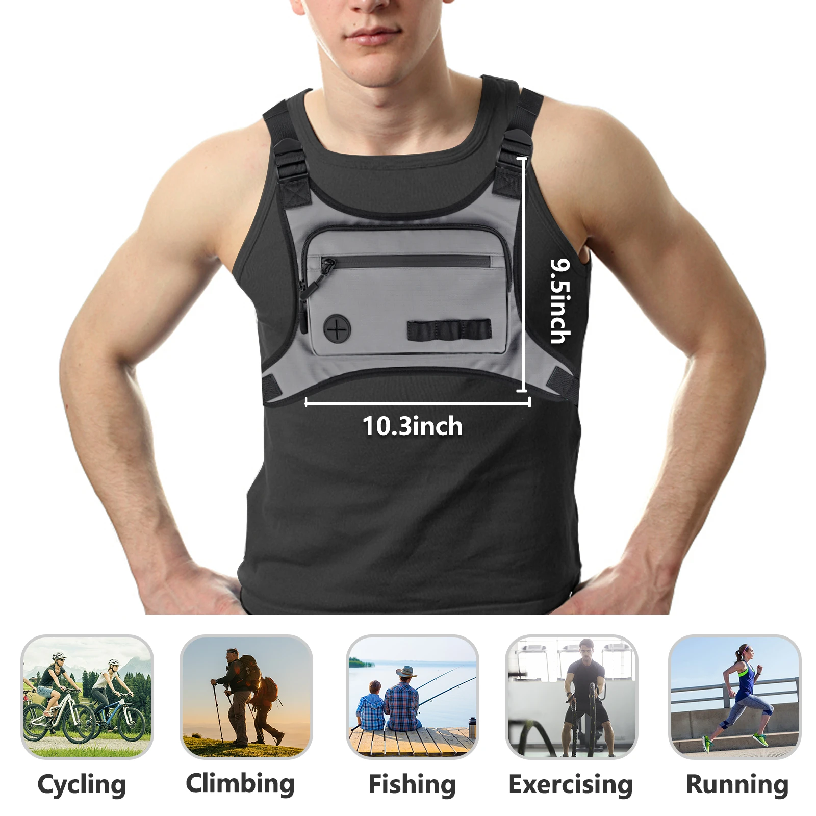 Рисунок 6 - KINGSLONG водонепроницаемый тонкий нагрудный рюкзак