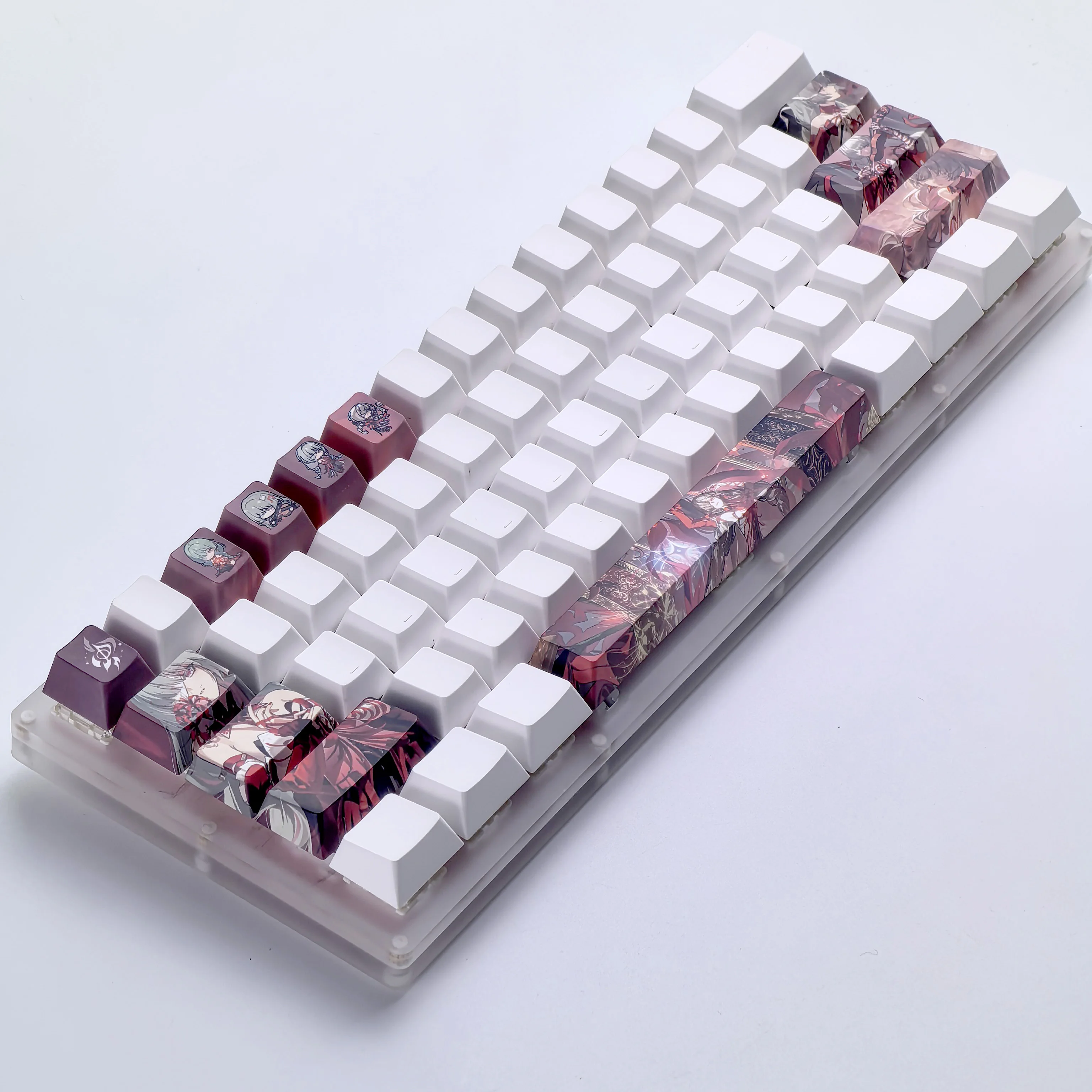 Фото Клавиши MAIMOOO Phrolova Wuthering Waves Cherry PBT, аниме-клавиши для клавиатуры, персонализированные расширенные клавиши на 12 клавиш №5