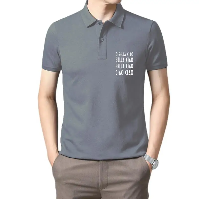 

Golf wear men Money Heist Oh Bella Ciao Graphic Mens 100 Cotton Summer XXX Short Sleeve Fun polo t shirt for men