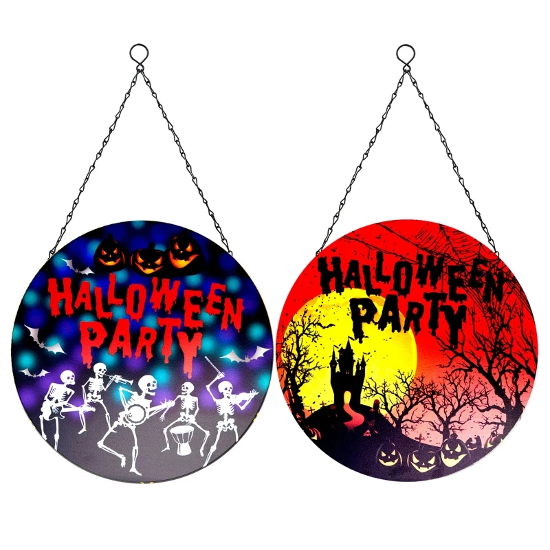 

H051 Хэллоуин, металлический замок, подвесной знак, креативный декоративный подвесной орнамент
