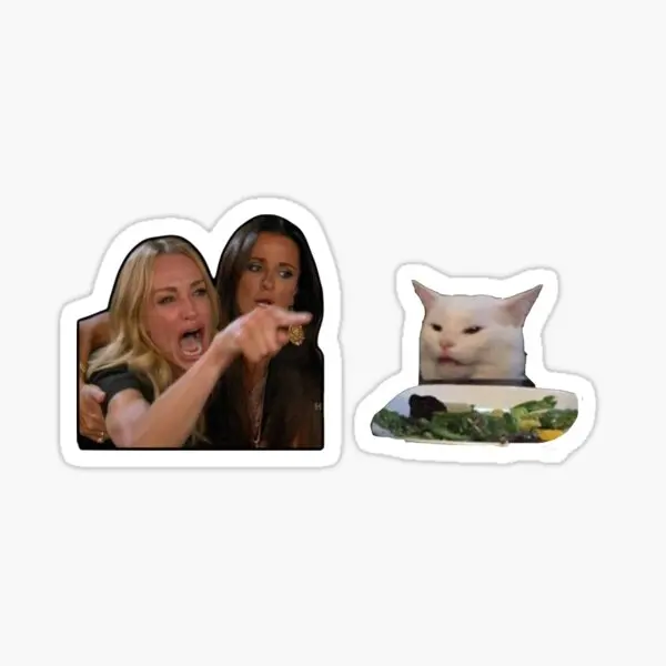 

5 шт., наклейки с изображением женщины и кошки